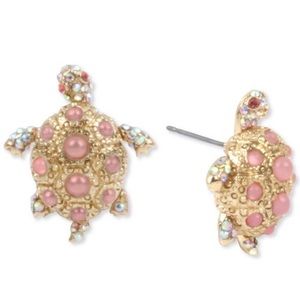 NWT Betsey Johnson Surfmaid Turtle Stud Earrings